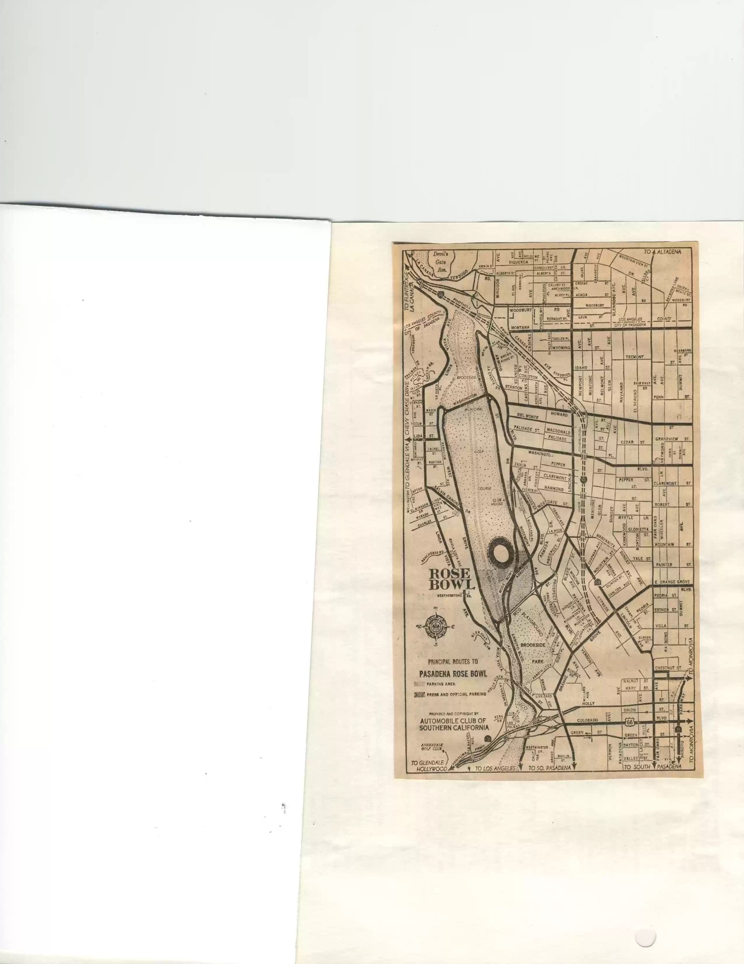 Pasadena Star News, 1972 (Green St at bottom of map)